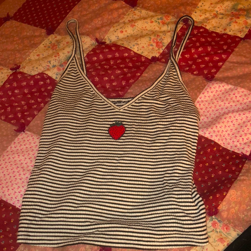 Strawberry striped tank